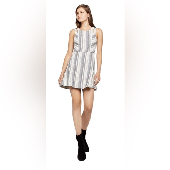 BCBG Jacquard Striped A-Line Dress Size 4 - Picture 1 of 10